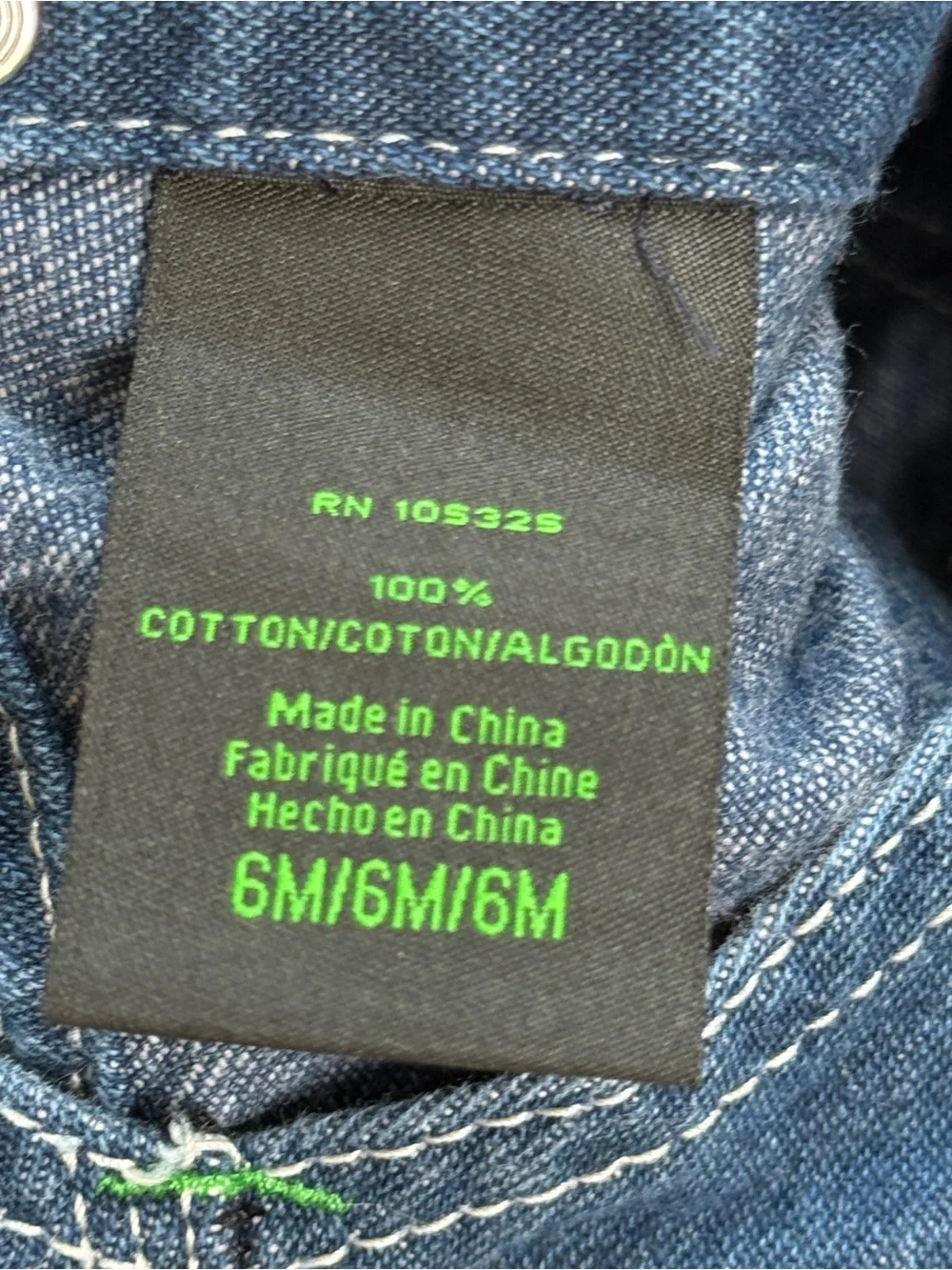 John Deere Boys Dark Blue Wash Denim Overalls Fall Winter Farming Country 6Mths
